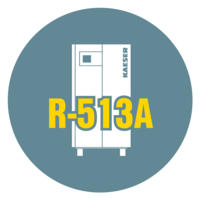 Kaeser Kompressoren utilizează în uscătoarele sale cu refrigerare agentul frigorific R-513A.