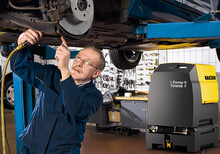 Compresor cu piston i.Comp 9 Tower T perfect pentru atelierul auto.