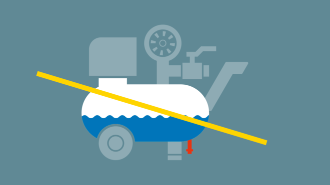 Condensul rezultat este evaporat în cazul compresorului i.Comp 3 cu ajutorul unei tehnologii noi.